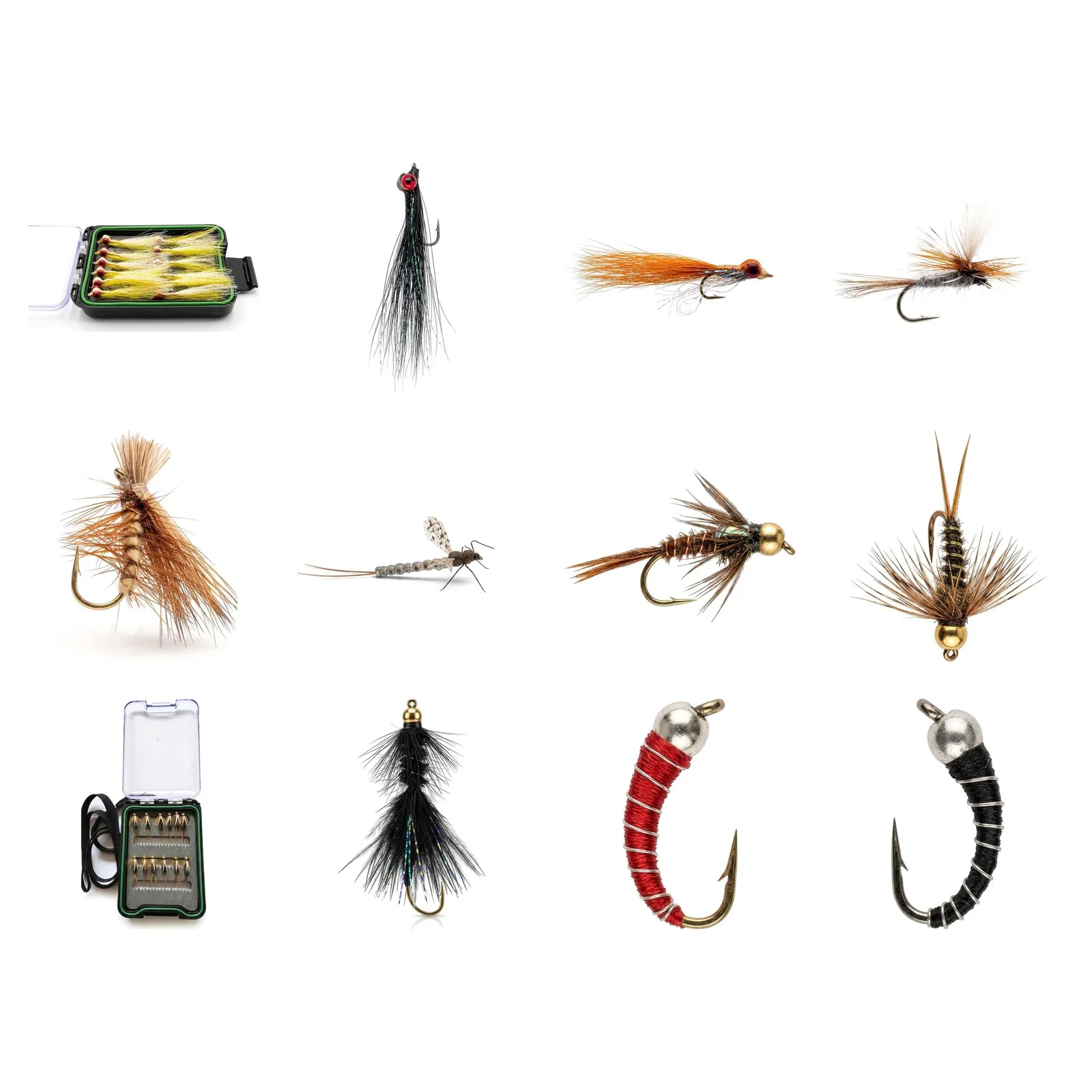 The Tyer's Box: sixty hand-tied flies across all twelve patterns